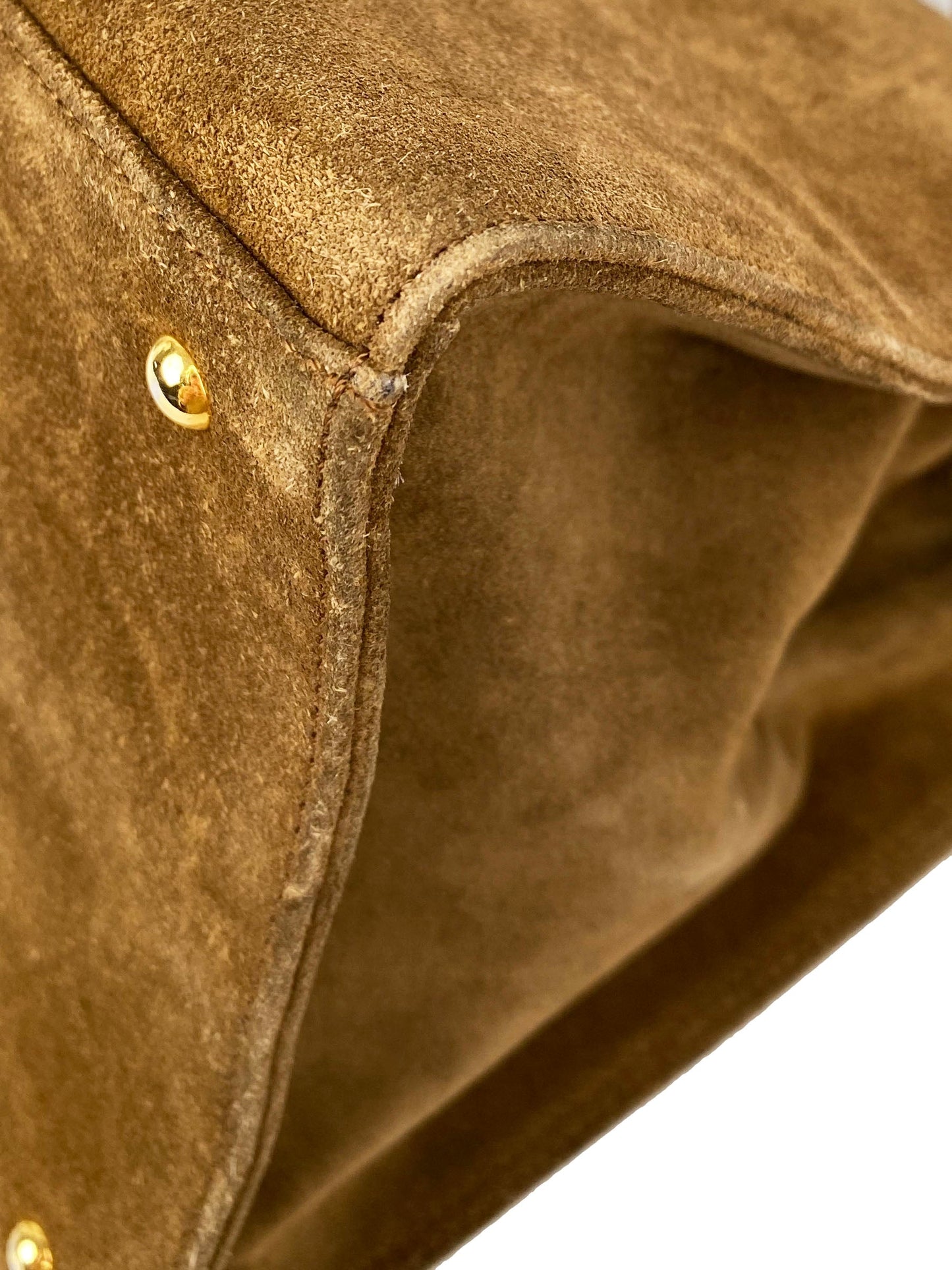 Chanel   Tan Brown Suede Bag