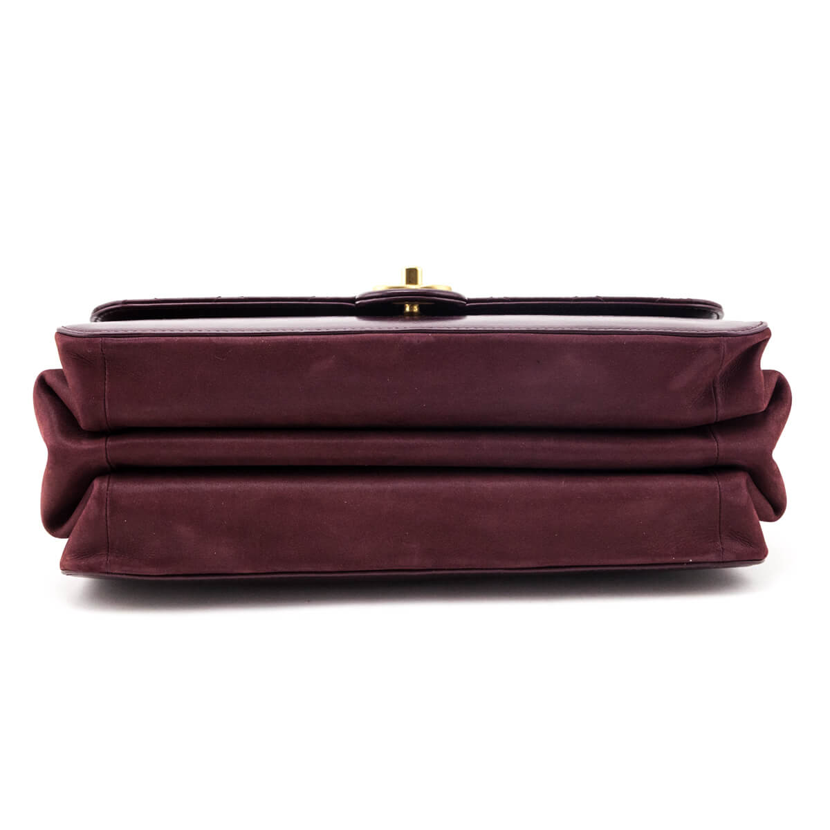 Chanel Burgundy Calfskin Quilted Small Straight Lined Flap Bag