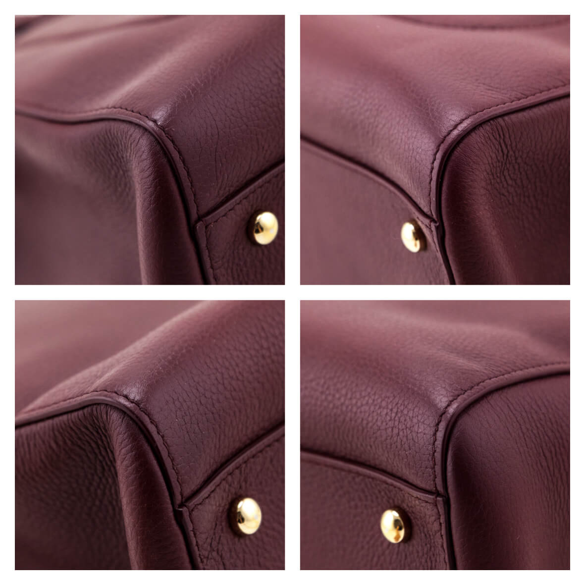 Chanel Burgundy Grained Calfskin Small Neo Executive Shopper Tote
