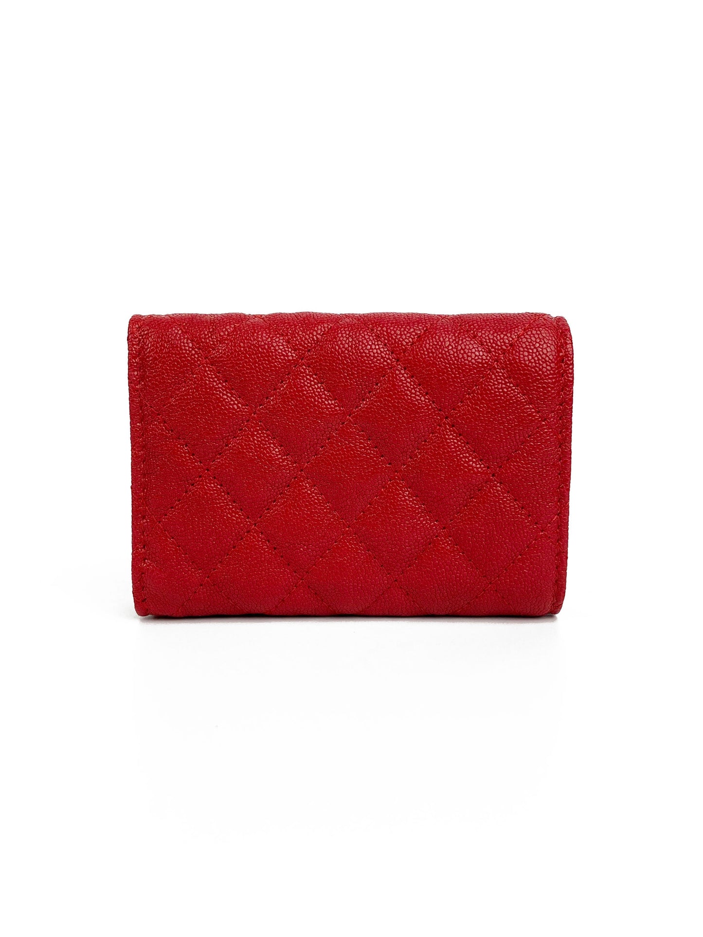 Chanel Red Boy Compact Wallet