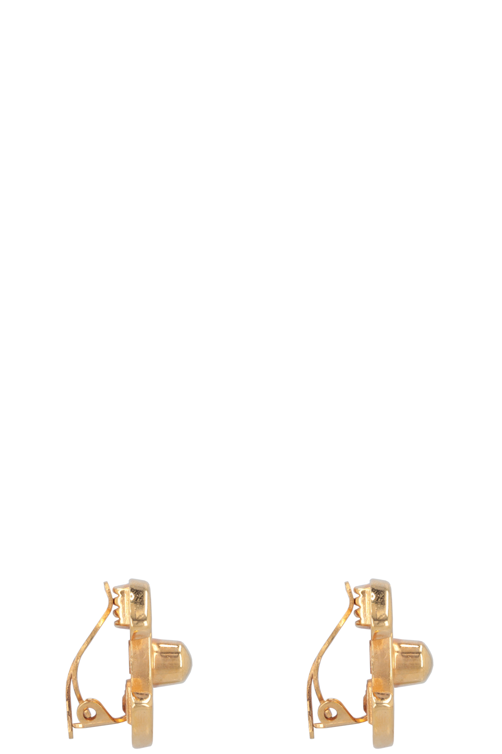 CHANEL   Turnlock CC Earrings Gold