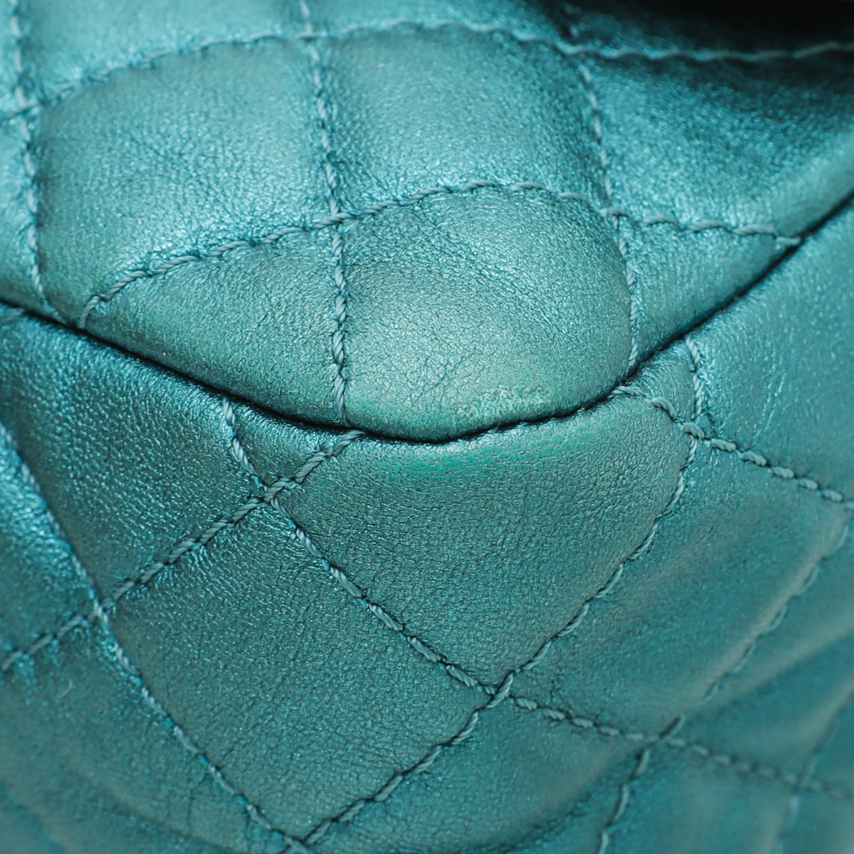 Chanel Metallic Teal 2.55 Reissue Double Flap 224 Bag