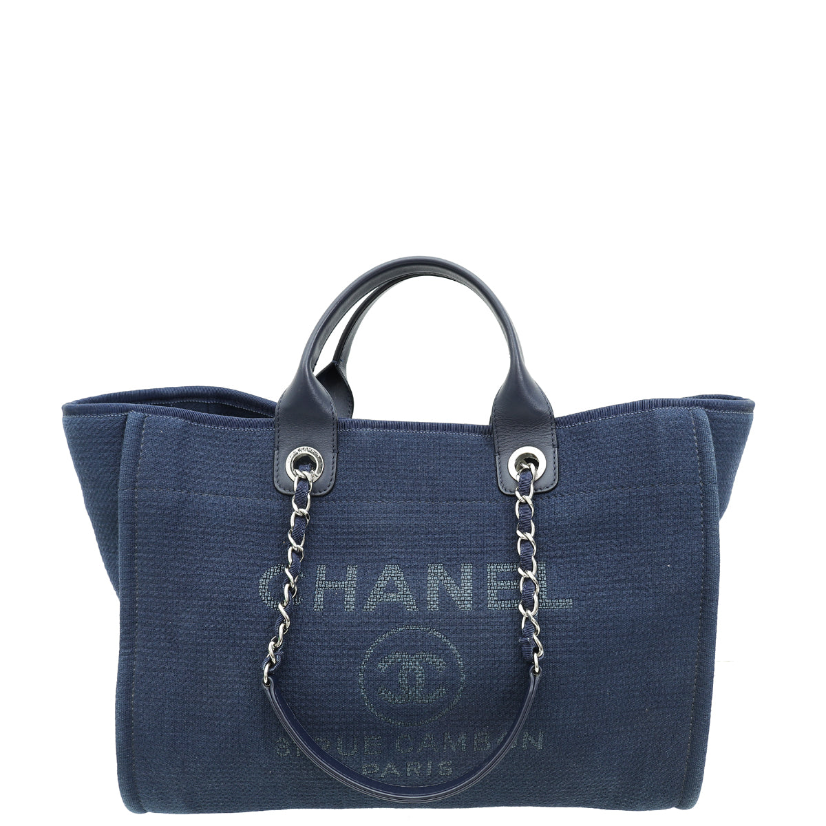 Chanel Navy Deauville Tote Medium Bag