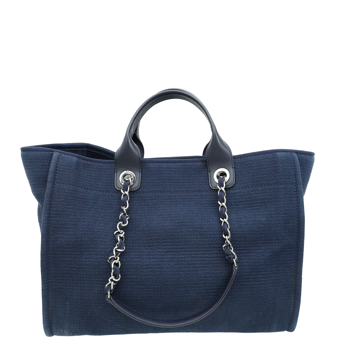 Chanel Navy Deauville Tote Medium Bag