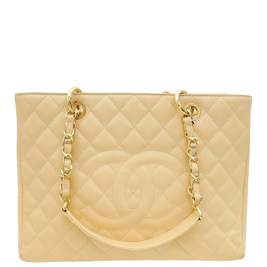 Chanel Beige CC GST Medium Tote Bag