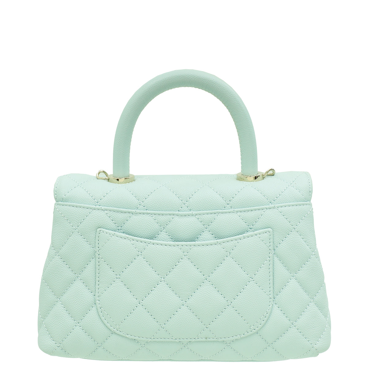 Chanel Light Blue Coco Handle Small Bag