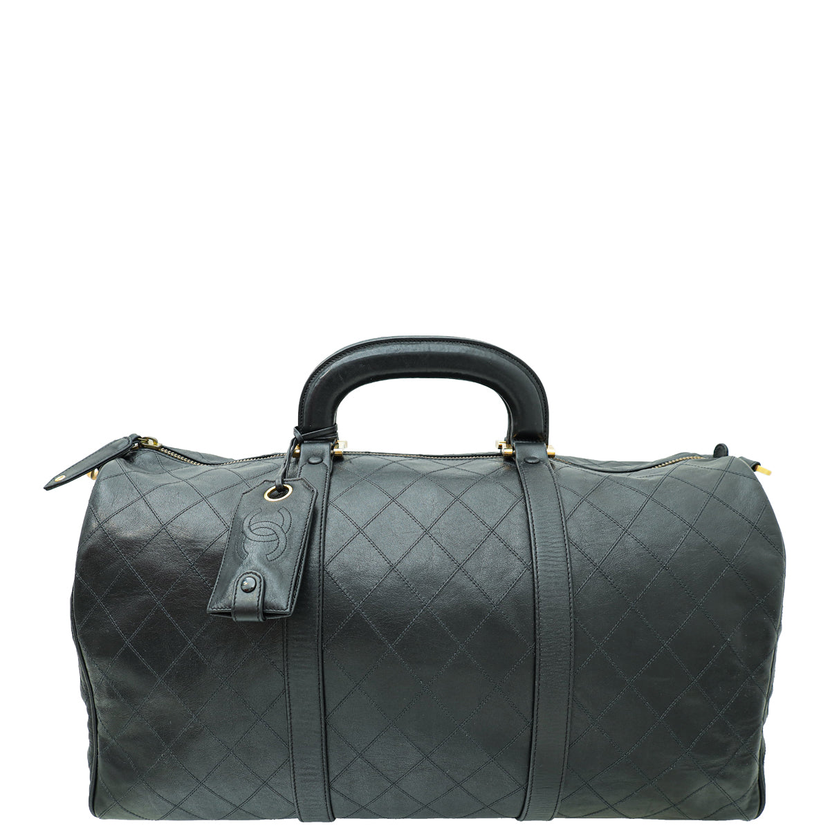 Chanel Black   Stitched Duffle Bag