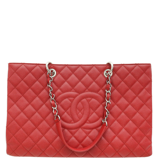 Chanel Red XL Grand Shopping Tote (GST) Bag