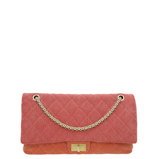Chanel Tricolor Jersey 2.55 Reissue 228 Flap Bag