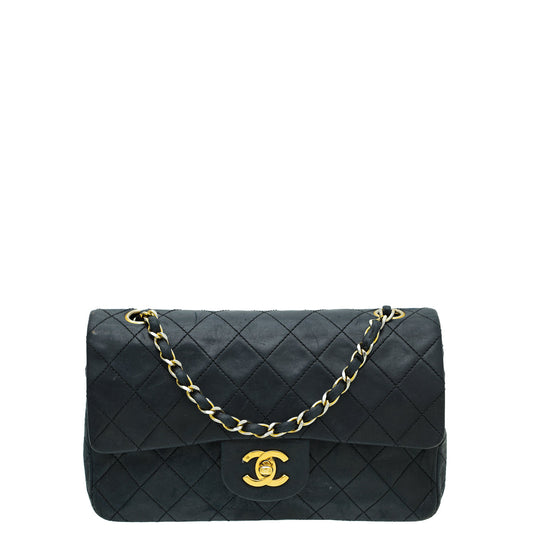 Chanel Black   CC Classic Double Flap Small Bag