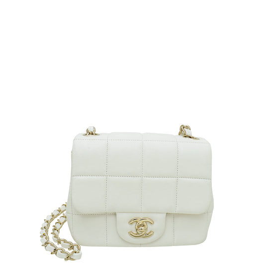 Chanel White CC Chanel Logo Dice Mini Bag