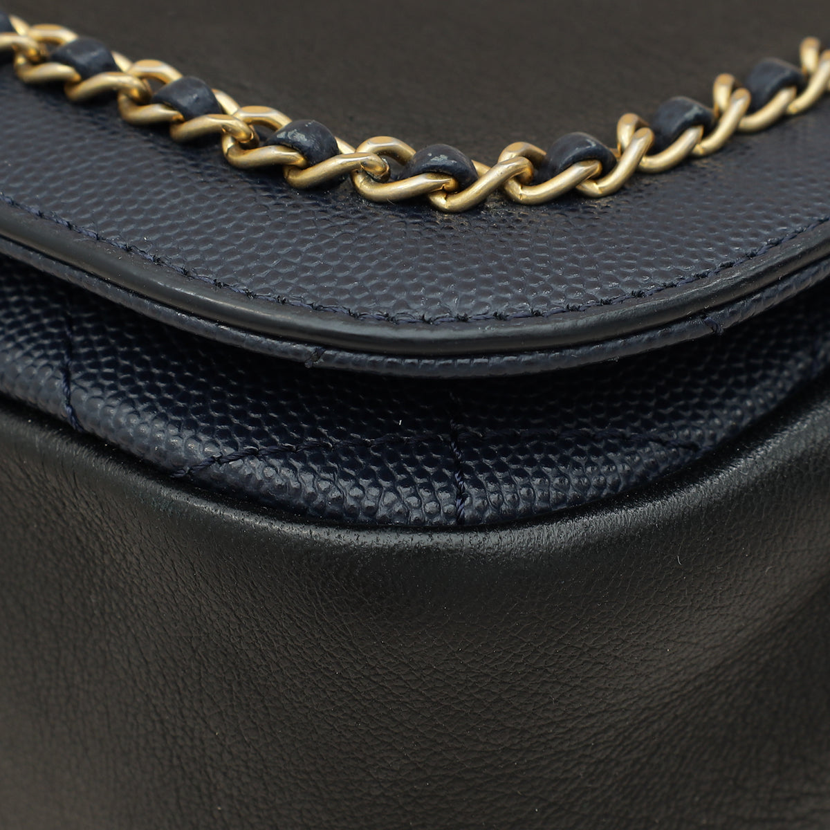 Chanel Bicolor CC Lovely Chains Woven Around Flap Bag