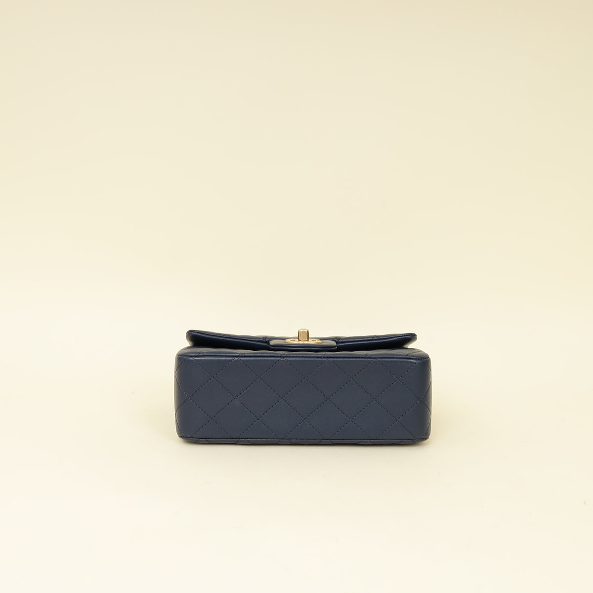 Chanel Blue Mini Rectangular Flap Metal Top Handle Bag