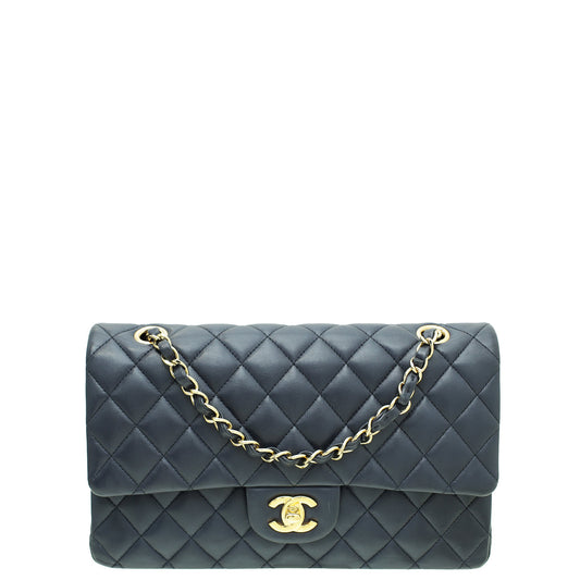 Chanel Navy Classic Double Flap Medium Bag