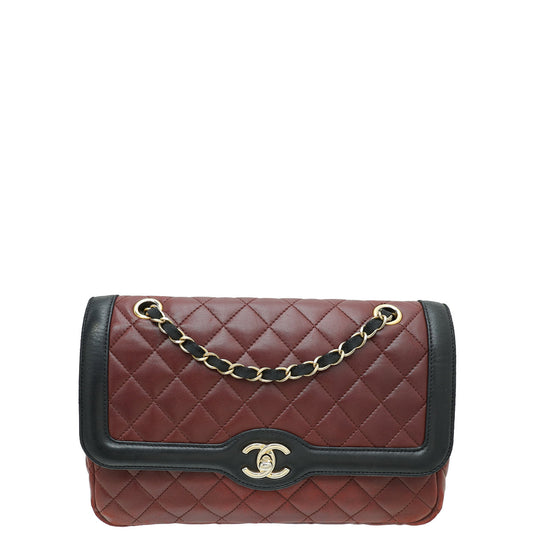 Chanel Bicolor Quilted Two Tone Day Flap Bag
