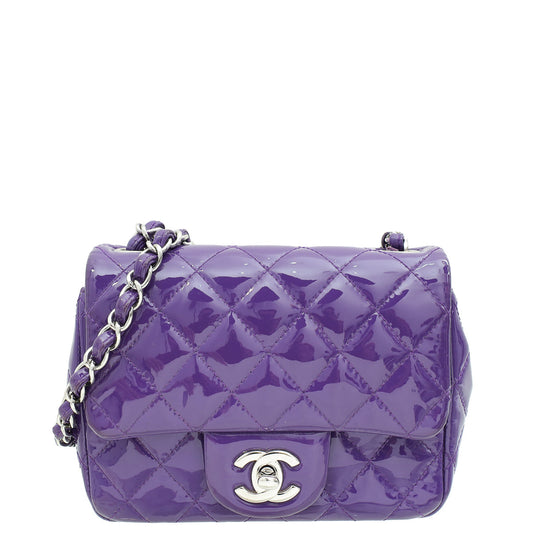 Chanel Purple Classic Flap Mini Square Bag