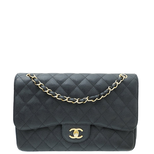 Chanel Black Classic Double Jumbo Flap Bag