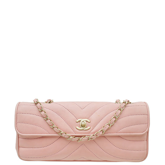 Chanel Pink East West Flap Bag