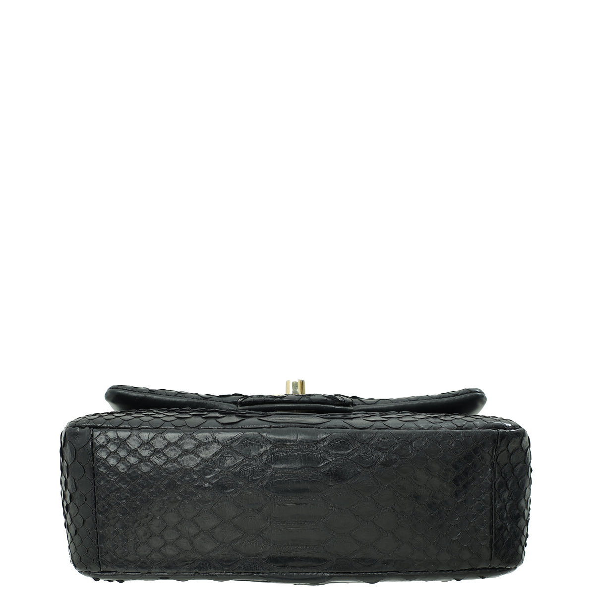 Chanel Black Classic Python Mini Rectangular Flap Bag