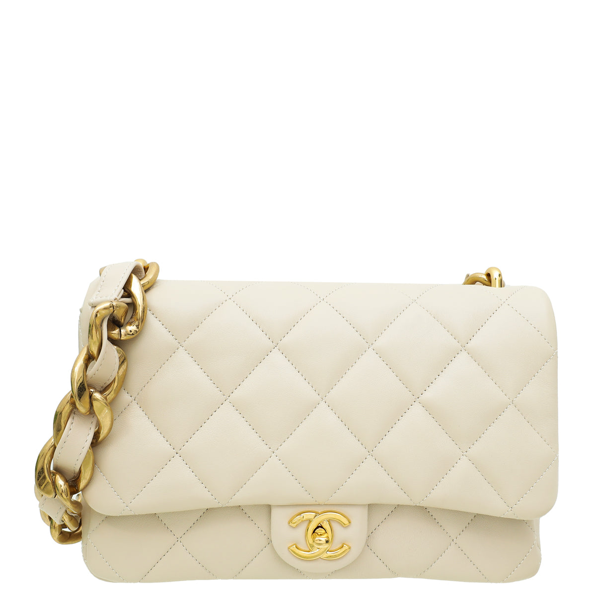 Chanel Cream Funky Town Flap Bag