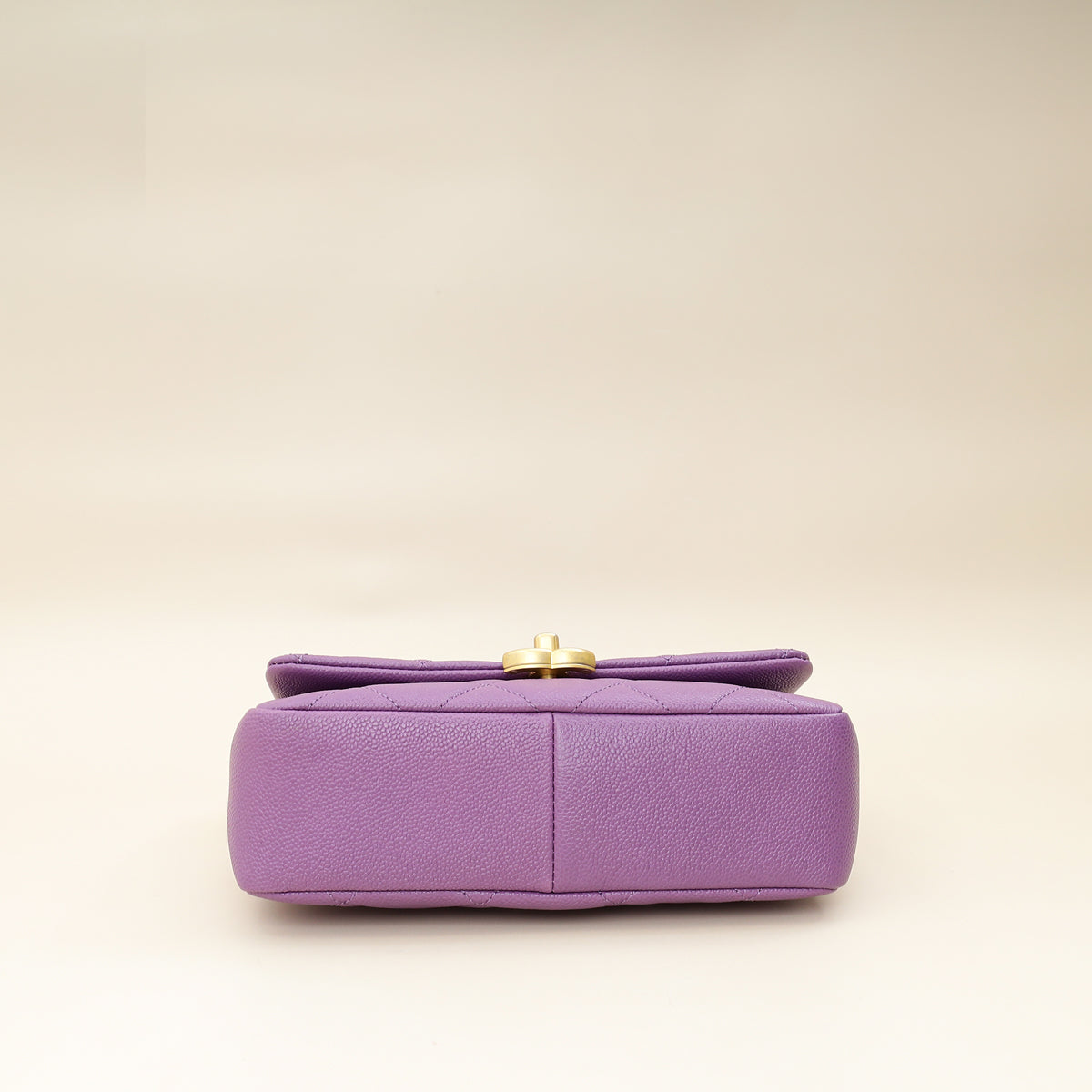 Chanel Purple CC Shiny Small Chain Melody Flap Bag