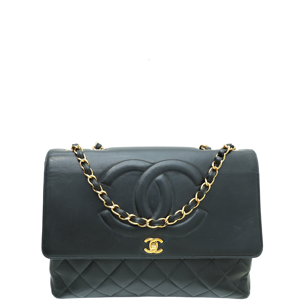 Chanel Black   CC Flap Maxi Bag