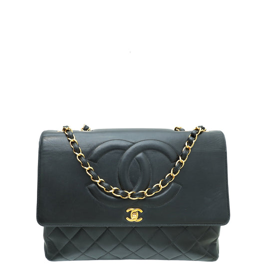 Chanel Black   CC Flap Maxi Bag