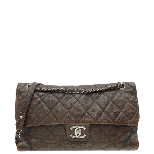 Chanel Brown CC Crave Jumbo Flap Bag
