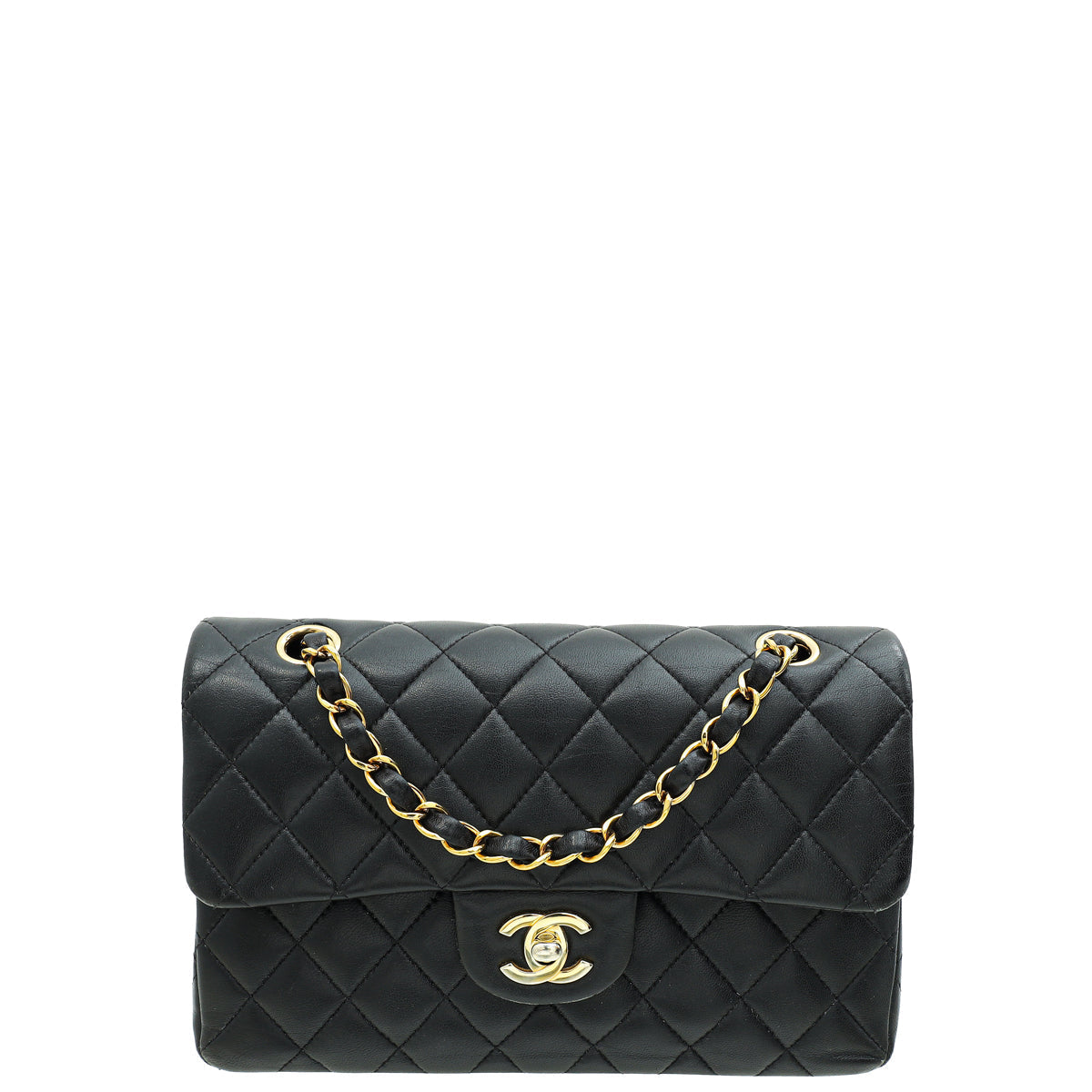Chanel Black CC Classic Small Double Flap Bag