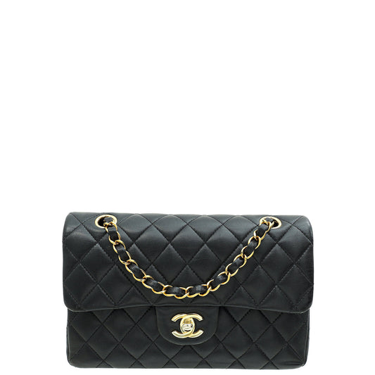 Chanel Black CC Classic Small Double Flap Bag