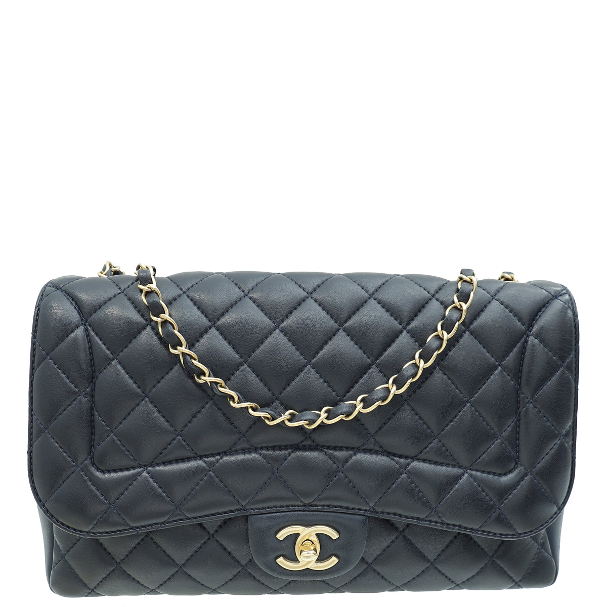 Chanel Navy Blue CC Diana Flap Bag