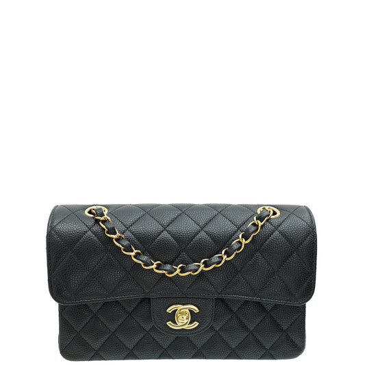 Chanel Black CC Classic Double Flap Small Bag
