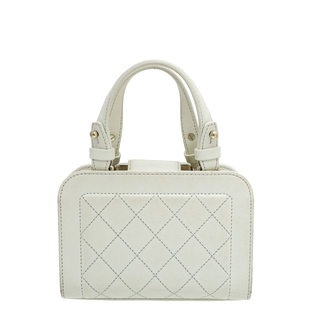 Chanel Off White  Label Shopping Small Bag