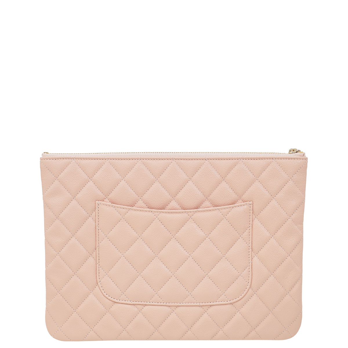 Chanel Pink CC Classic Large Zip Pouch