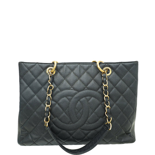 Chanel Black Grand Shopping Tote (GST) Medium Bag