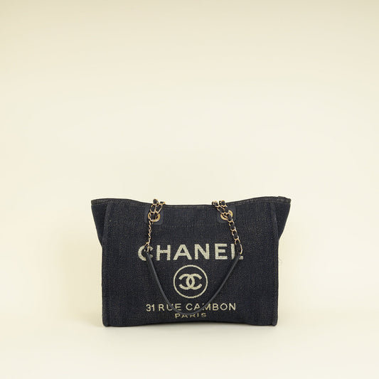 Chanel Bicolor Deauville Tote Medium Bag