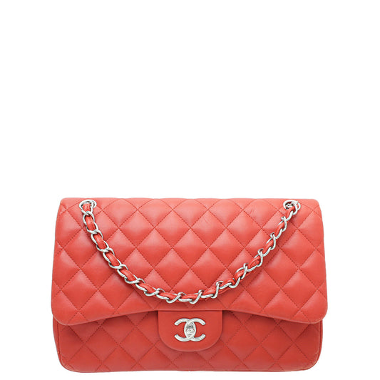 Chanel Rust CC Classic Double Flap Jumbo Bag