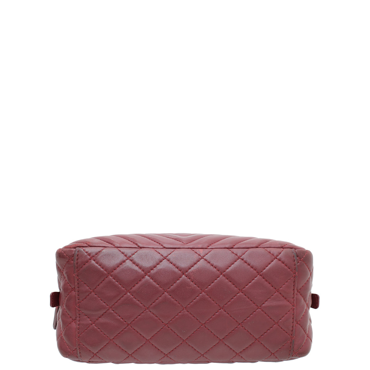 Chanel Red   Chevron Camera Shoulder Bag
