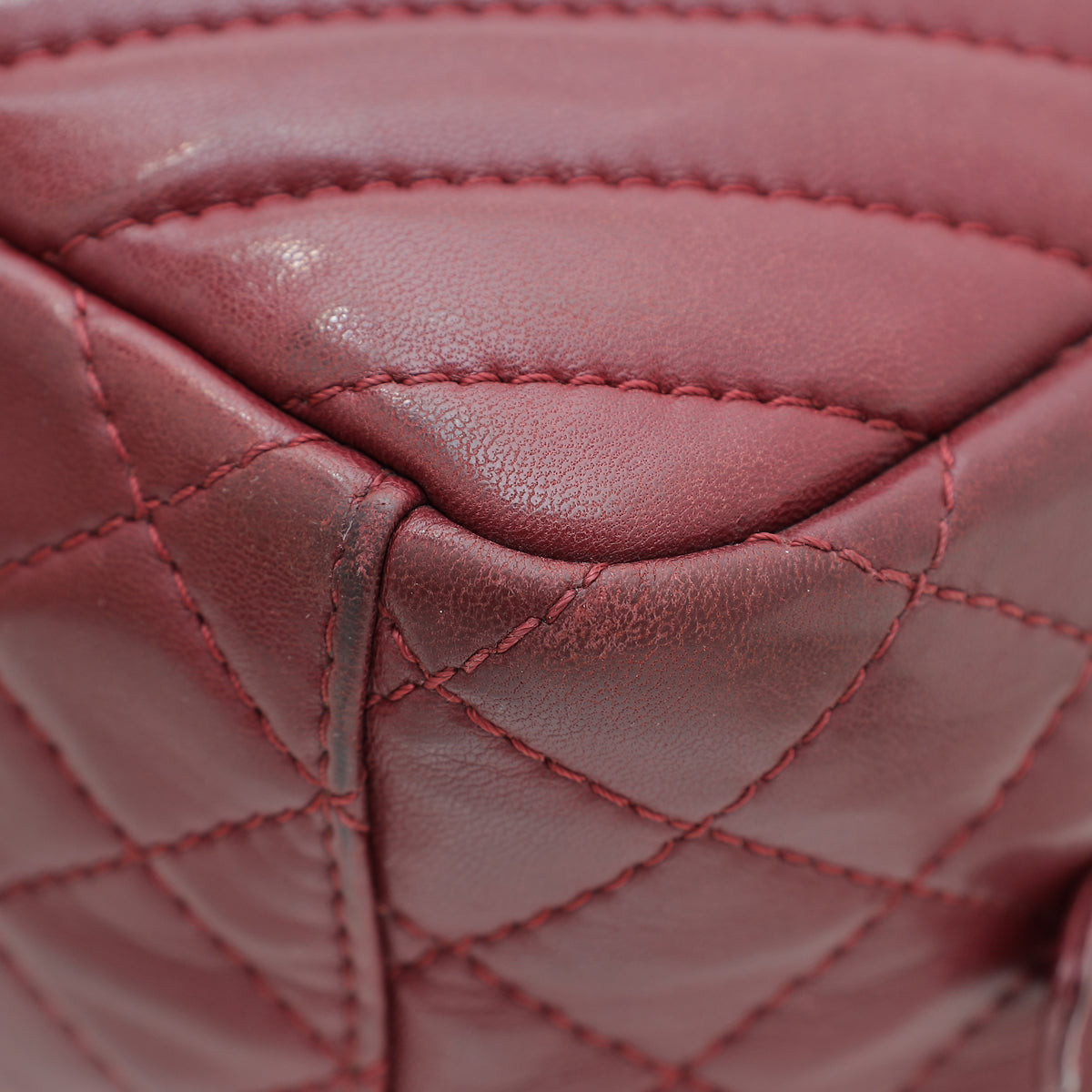 Chanel Red   Chevron Camera Shoulder Bag