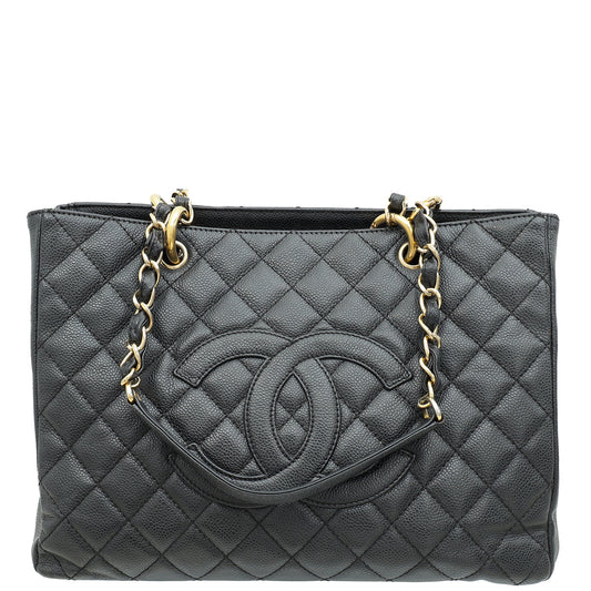 Chanel Black CC GST Medium Tote Bag
