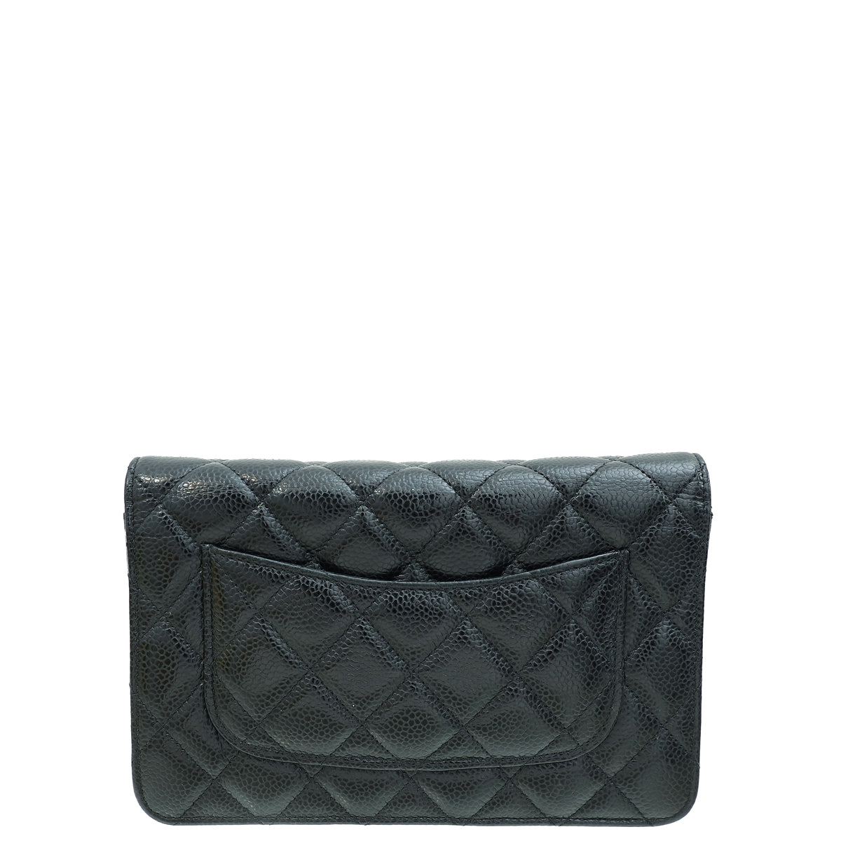 Chanel Black CC Classic Wallet On Chain