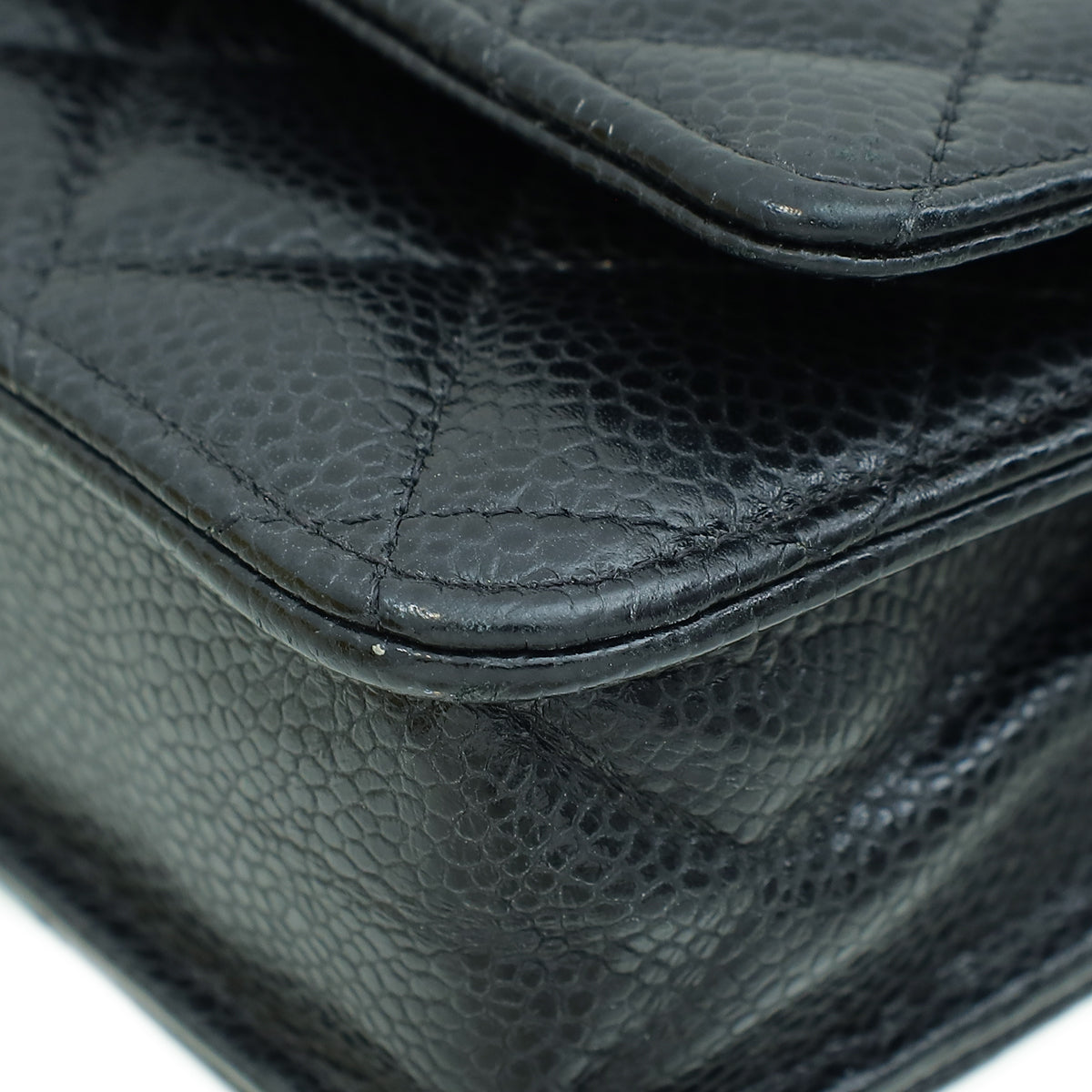 Chanel Black CC Classic Wallet On Chain
