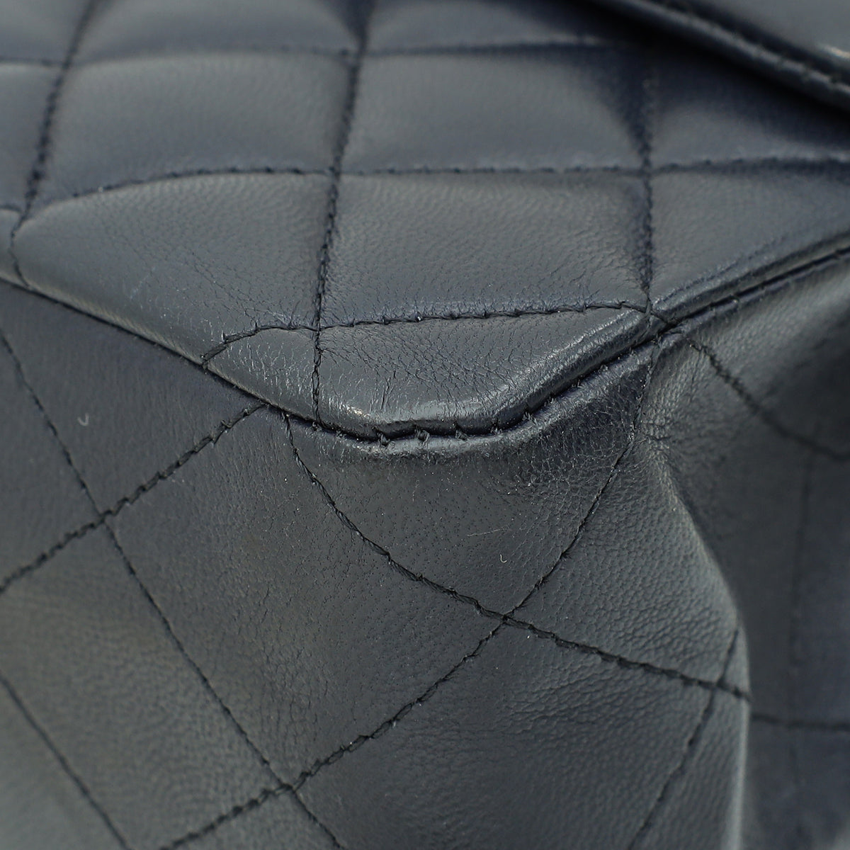 Chanel Navy Blue CC Classic Double Flap Medium Bag