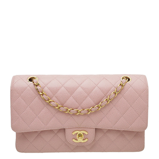 Chanel Light Pink Classic Double Flap Medium Bag