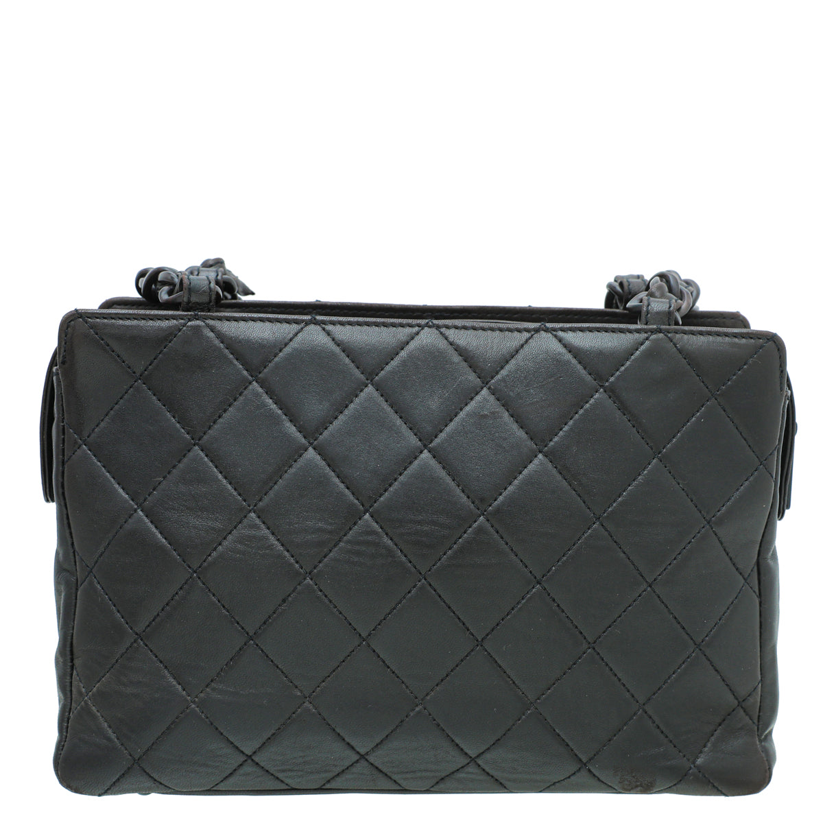 Chanel Chocolate Brown CC Resin Flap Zipped Bag