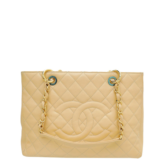 Chanel Beige Grand Shopping Tote (GST) Medium Bag