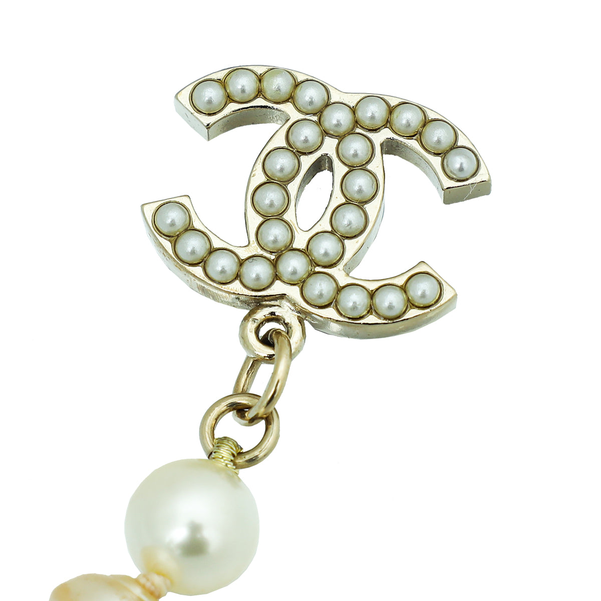 Chanel Bicolor Faux Pearl & Baroque Pearl Camellia CC Bracelet