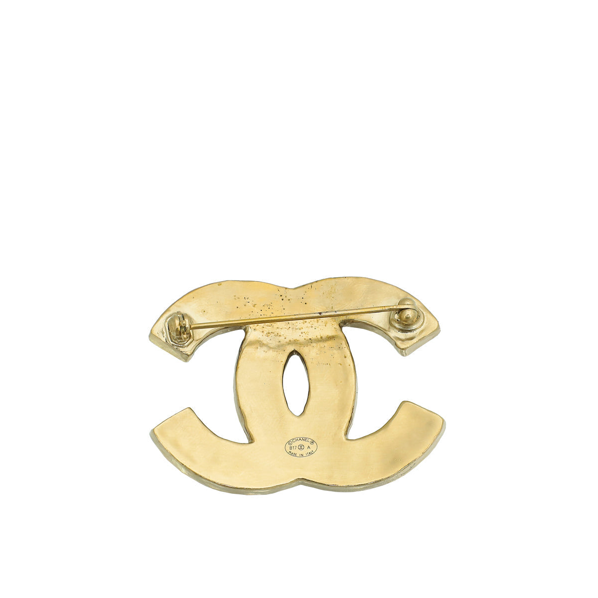 Chanel Bicolor Enamel CC Brooch