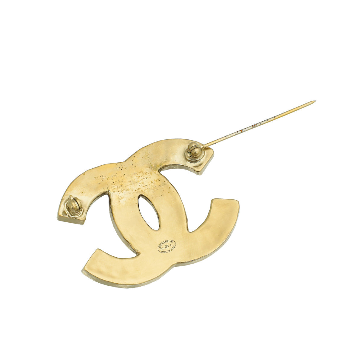 Chanel Bicolor Enamel CC Brooch
