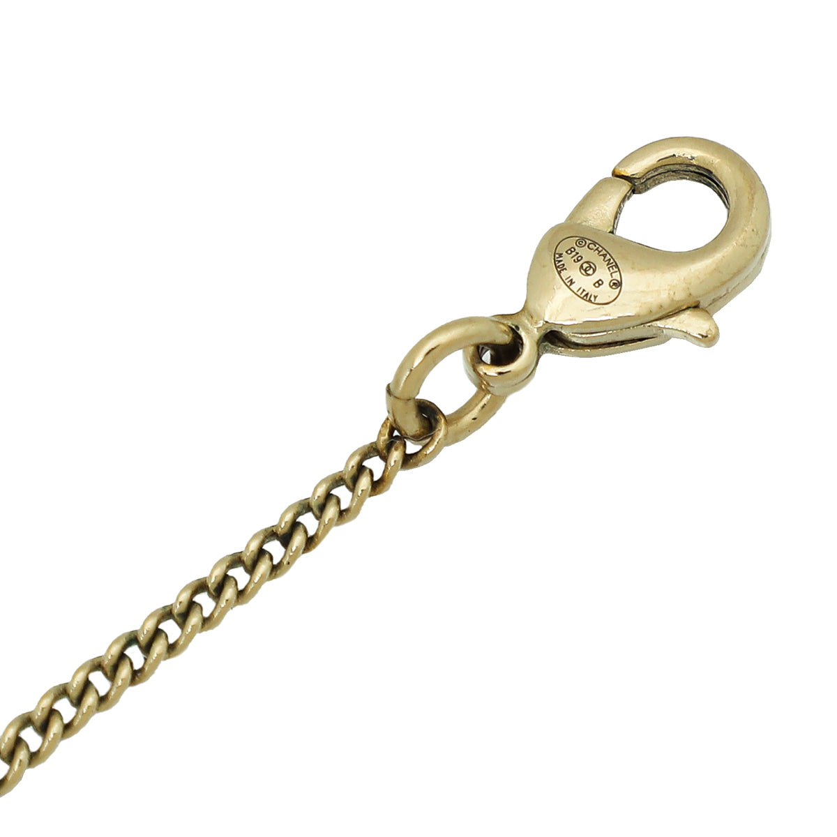 Chanel Bicolor CC Pearl Pendant Necklace